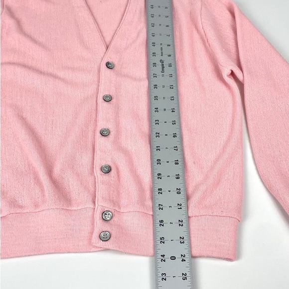 Vintage Izod Lacoste Cardigan Sweater Mens Size Small Pink Casual - Picture 11 of 12